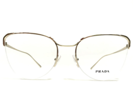 PRADA Eyeglasses Frames VPR 60U ZVN-1O1 Polished Gold Cat Eye Oversize 53-19-140 - $102.63