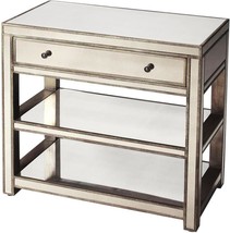Console Table Transitional Zinc Antique Gold Distressed Mirror Metal Hardware - £1,123.70 GBP