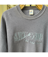 Vintage Jerzees Russell Blue Heather Embroidered Snowmobile Sweatshirt 2X - $33.72 CAD
