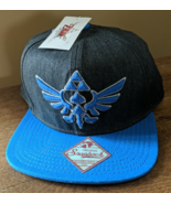 NWT Legend of Zelda Skyward Sword Snapback Hat Hylian Crest Blue Gray Of... - $80.56 CAD