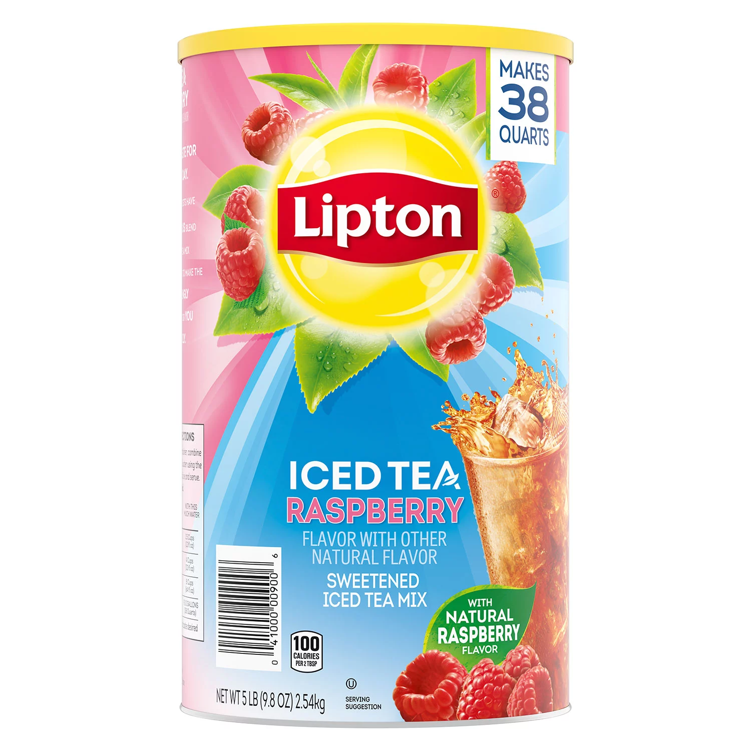 4Counts 89.8 oz./count Lipton Sweetened Ice Tea Mix, Raspberry - £77.06 GBP