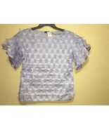 Banana Republic Lavender Eyelash Fringe Polka Dot Blouse sz S new $88 - $1,248.58 MXN