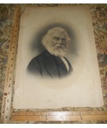 Henry Wadsworth Longfellow - Large, Rare 19th Century Photo Lithograph 1... - $2,366.06 MXN