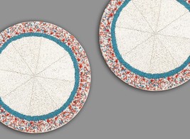 White And Multicolor Placemat Designer Tablemat Beaded Charger Plate 13X... - $67.50+