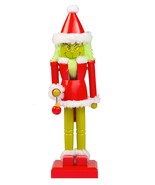 The Grinch Sporting a Santa Suit Wooden Christmas Nutcracker Decoration - £30.59 GBP