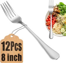 12 Piece Dinner Forks Set, Food-Grade Stainless Steel Forks, - £12.37 GBP