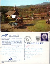 New York Frontier Town Stage Coach Adirondacks Posted to OH in 1960 VTG Postcard - £7.37 GBP