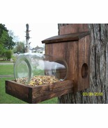 PLANS ONLY Jar Squirrel Feeder Woodworking Pattern Bird Seed Rustic Cabi... - $12.24 CAD