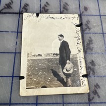 Vintage Photograph Man With Hat Harper Texas 1913 Gillespie - £11.01 GBP