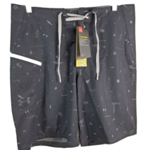 Under armour Board Shorts Mens Size 32 Gray Polyester Pocket  Drawstring... - £20.29 GBP