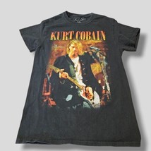 Nirvana Kurt Cobain Men T-Shirt Small Black American Rock Band Graphic Tee - £6.86 GBP