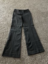 Express Dress Pants Womens 00S Gray Editor Flared Flat Front Low Rise Cl... - $14.01