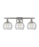 Bath Vanity Light Athens Deco Swirl 8&quot; Brushed Satin Nickel 516-3W-SN-G1... - €351,87 EUR