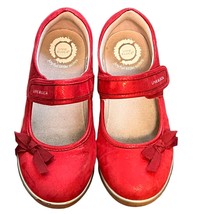 Livie &amp; Luca Red Shimmery Mary Jane Shoes Girls Sz 2 Junior - £26.36 GBP