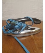 General Electric GE Portable Travel Steam Iron Cat # H2F47 Chrome Vintag... - $9.46