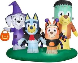 Gemmy Bluey &amp; Friends Halloween Blow Up Inflatable Outdoor Yard Decorati... - $148.49