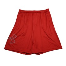 Under Armour Shorts Mens L 32 Red Gym Workout Basketball Athletic Heat Gear - £14.97 GBP