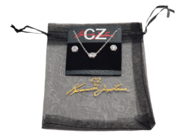 CZ by Kenneth Jay Lane 5.5 Bezel Round CZ Pendant - £33.31 GBP