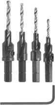 6, 8, 10, And 12 Hex Shank Countersink Drill Bits Are Included In, Piece... - £31.21 GBP