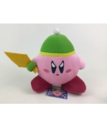 Kirby Sword Plush Kirby&#39;s Adventure 7&quot; Stuffed Toy Japanese Nintendo San... - $40.55 CAD