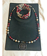 24&quot; Pendant Necklace With Matching 6 Loop Bracelet - £11.06 GBP