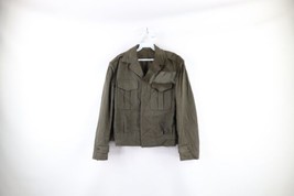Vintage 50s Korean War Mens Small Distressed Wool OD Field Jacket Green USA - £63.03 GBP