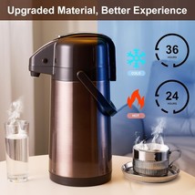 Airpot Coffee Carafe with Double Pump 84oz/2.5L, Stainless Steel Drink D... - $33.65