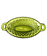 Vintage Indiana Depression Glass 6.5&quot; Green Honeycomb Oval Pickle &amp; Reli... - €9,57 EUR