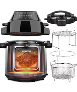 EUROTO Air Fryer & Pressure Cooker, 6.5QT 28 in 1 Multi-function OneTouch Preset - £67.65 GBP