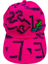 VTG Gecko Hawaii Hat Cap 80s Womens Pink Neon Ponytail Flexstrap - $413.94 MXN