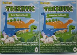 Lot Of 2 Dudley's Trexiffic Dinosaur Easter Egg Dye Crafting Kit - $20.78