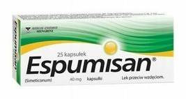 ESPUMISAN 40 mg 25 caps Stomach Pain, Meteorism, Bloating, Colic relief - £15.68 GBP