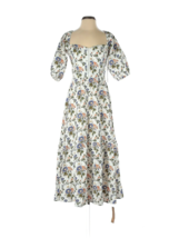 NWT Reformation Rutherford Midi in Calico Floral Puff Sleeve Cotton Dress 6 - £158.16 GBP