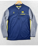 Nike Air Jordan Michigan Wolverines 1/4 Zip Pullover Dri-Fit Mens Size L... - $23.76