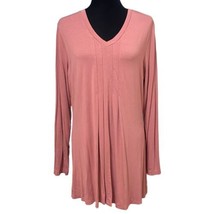 Sahalie Mauve Pink Fit And Flare Stretch Tunic Top Size XL - $15.99