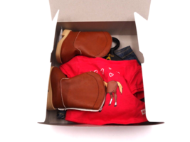 American Girl Western Riding Outfit RETIRED Red Top Jean Skirt Boots  EUC W Box - $21.78