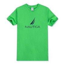Summer New NAUTICA Fashion Print Men&#39;s Casual  Street Short-Sleeved Round Neck O - £87.43 GBP