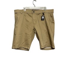 Xray Men&#39;s Khaki Flat Front Shorts Pockets Zip 40 NWT - £13.41 GBP