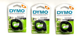 New Lot of 6 Dymo LetraTag LT Labels Refill White Paper Label Tape Refills - $19.79