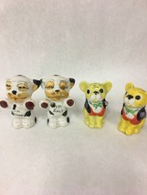 BONZO Pepper Salt Dogs Puppy Handpainted Shakers VINTAGE JAPAN 2 pair ye... - £31.54 GBP