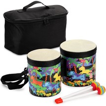 5&quot; And 6&quot; Bongo Drum With Storage Bag And Mallets, Hand Drum Kids Drum Set Percu - £48.91 GBP