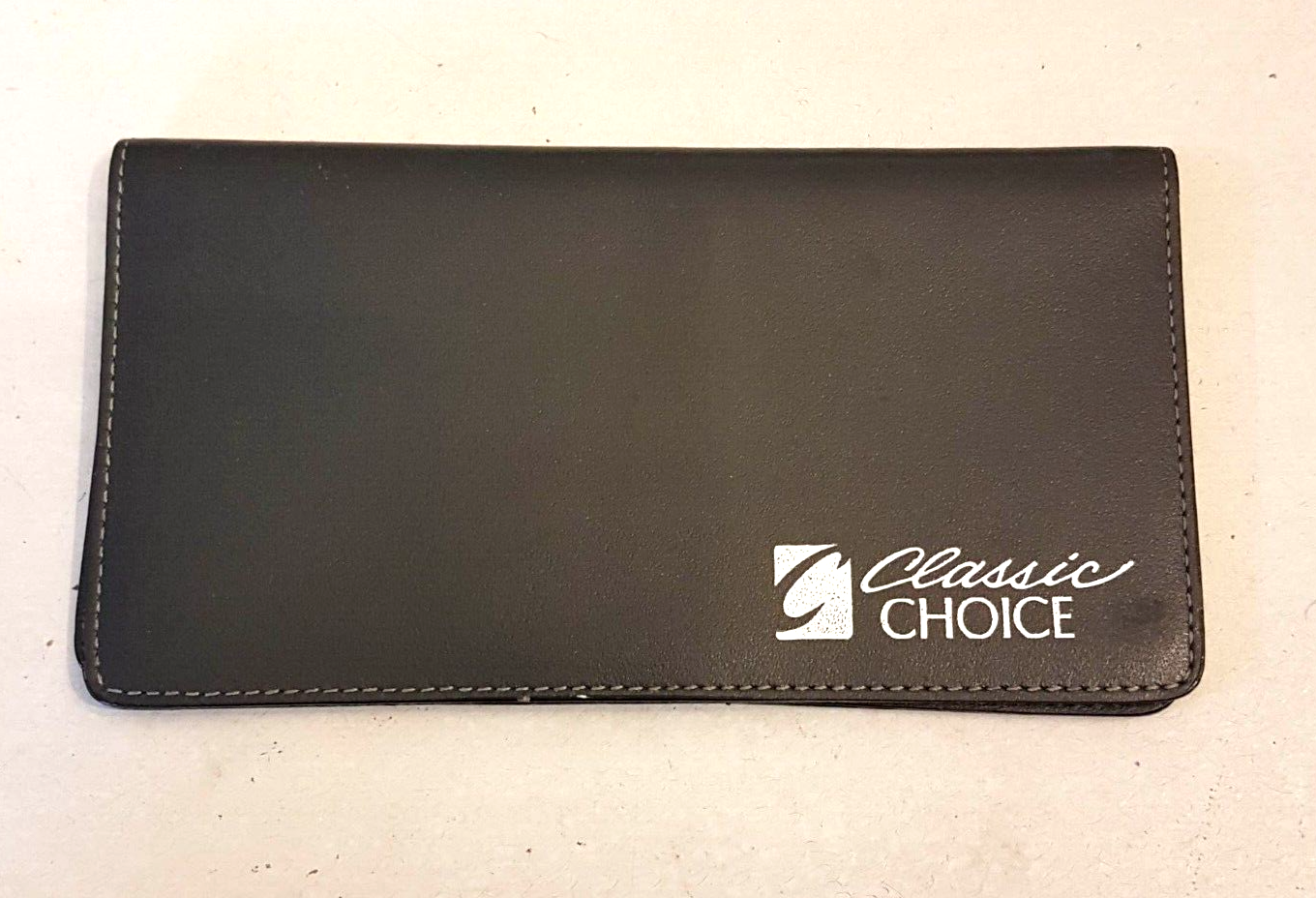 Classic Choice Leather Check Cover Book Keeping Accounting Ledger Dark Gray - $5.88