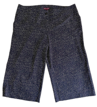 Jessica London Navy Blue with White Polka Dot Flat Front Cropped Pants Size 22 - £19.09 GBP