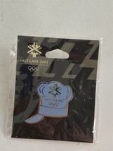 Salt Lake City 2002 Olympics Winter Hat Aminco Pin Light Blue - £11.65 GBP