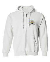 Bulger Irish Coat of Arms Full Zip Hoodie - White - Size Large - $662.24 MXN
