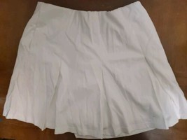 OGL Pleated Mini Skort Pockets White Built in Shorts Tennis Athletic XL  - $18.66