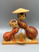 Vtg Handmade Japanese Wooden Kokeshi Doll Figurine Gourd - $324.69 MXN