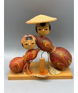 Vtg Handmade Japanese Wooden Kokeshi Doll Figurine Gourd - $17.32