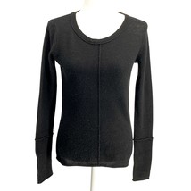 Philosophy Black 100% Cashmere Sweater Diane Lewis Exposed Seam Small - $23.22