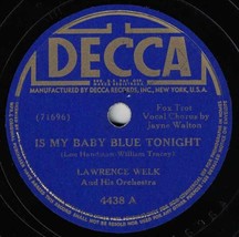 Lawrence Welk w/ Jayne Walton 78 Is My Baby Blue Tonight / One Little Lie SH3F - £5.51 GBP
